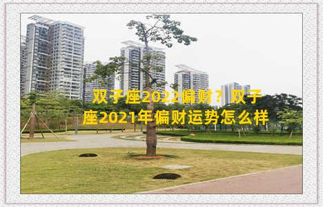 双子座2022偏财？双子座2021年偏财运势怎么样