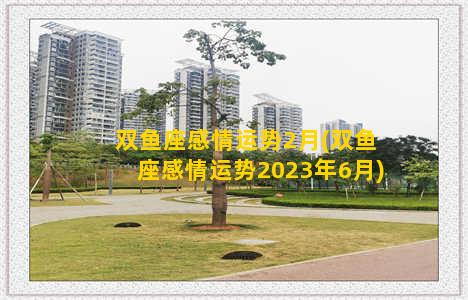 双鱼座感情运势2月(双鱼座感情运势2023年6月)